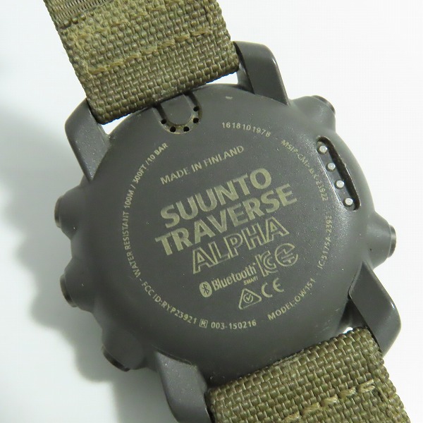 実際に弊社で買取させて頂いたSUUNTO/スント TRAVERSE ALPHA トラヴァース アルファ スマートウォッチ/腕時計 OW151の画像 3枚目