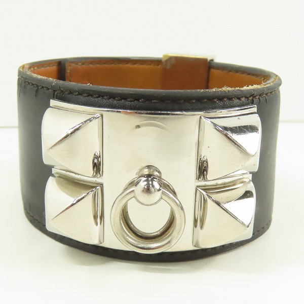 実際に弊社で買取させて頂いたHERMES/エルメス コリエドシアン シルバー金具 ボックスカーフ □R刻印の画像 1枚目