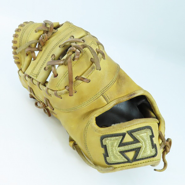 実際に弊社で買取させて頂いた HI-GOLD/ハイゴールド PAG-100F 硬式/左投げ 一塁手用 ファーストミット 野球グローブ