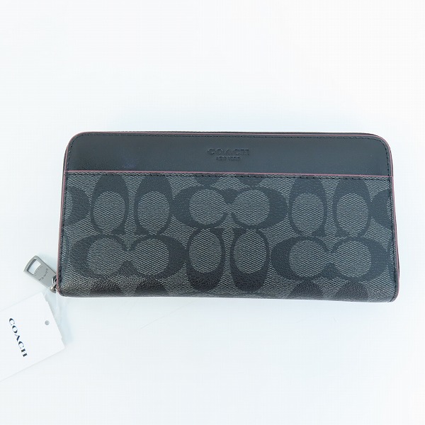 実際に弊社で買取させて頂いた【未使用】COACH/コーチ シグネチャー ラウンドファスナー ウォレット/財布 F25517