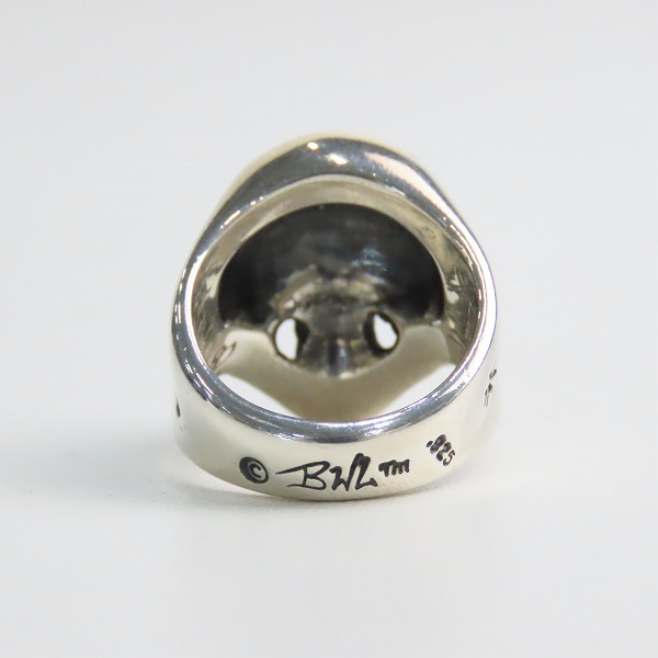 実際に弊社で買取させて頂いたBWL/ビルウォールレザー GERMAN HELMET SKULL/ジャーマン ヘルメット スカルリング 15号の画像 3枚目