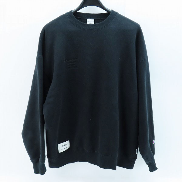 実際に弊社で買取させて頂いたWTAPS×Champion/ダブルタップス×チャンピオン ロゴ刺繍 クルーネック スウェット/トレーナー C8-Z018/XL