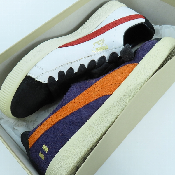 実際に弊社で買取させて頂いたTHE HUNDREDS×PUMA CLYDES/ザ ハンドレッツ×プーマクライド アダルトブルー/スペクトライエロー 372944-01/29の画像 8枚目