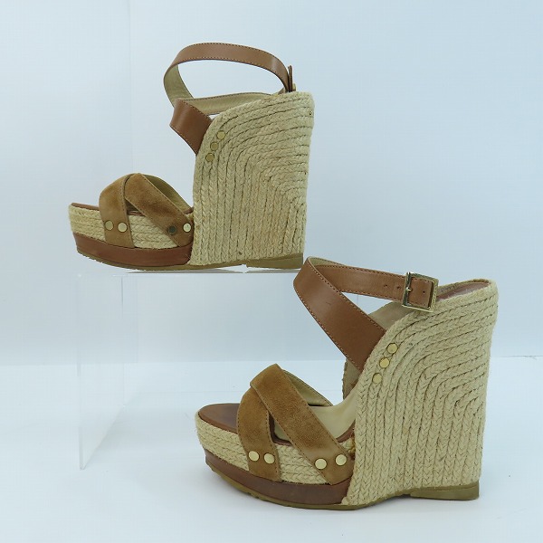 実際に弊社で買取させて頂いた【ジャンク】JIMMY CHOO/ジミーチュウ スエード ヒールサンダル 37の画像 3枚目