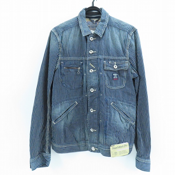 実際に弊社で買取させて頂いた【未使用】DIESEL Industry/ディーゼル ヒッコリー デニム シャツ ジャケット S