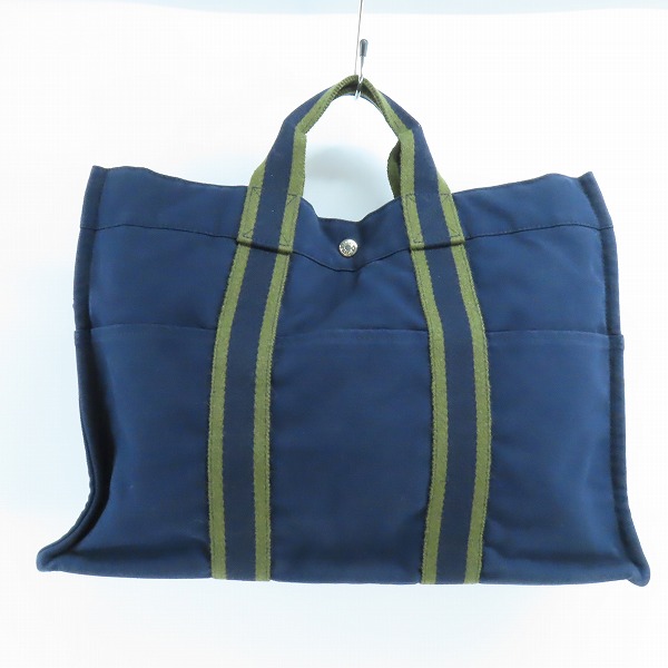 実際に弊社で買取させて頂いたHERMES/エルメス エールライン コットン トートバッグ/ハンドバッグの画像 1枚目