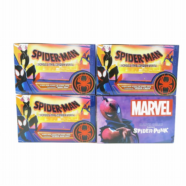 実際に弊社で買取させて頂いた【未開封】SEGA/セガ ACROSS THE SPIDER-VERSE/MARVEL COMICS Luminasta スパイダーマン/グウェン 他 フィギュア 4点セットの画像 6枚目