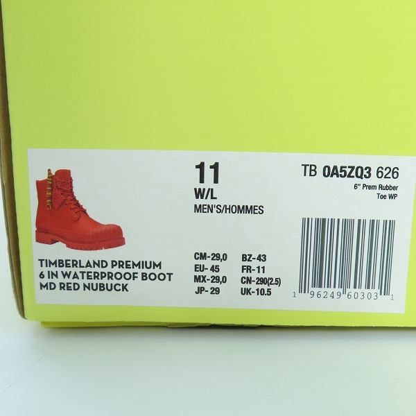 実際に弊社で買取させて頂いたTimberland×Bee Line/ティンバーランド×ビーライン 6INCH PREMIUM BOOTS/6インチ プレミアムブーツ TB0A5ZQ3/11Wの画像 8枚目