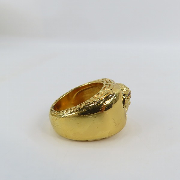 実際に弊社で買取させて頂いたVERSACE/ヴェルサーチ Medusa/メデューサ ゴールドリング 18.5-19号の画像 4枚目