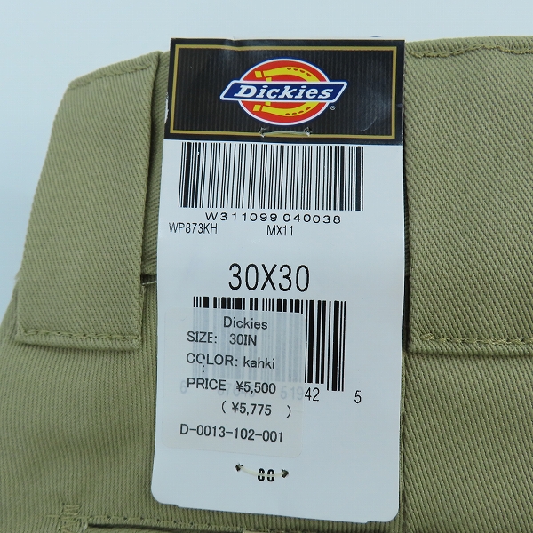 実際に弊社で買取させて頂いた【未使用】Dickies/ディッキーズ SLIM STRAIGHT パンツ カーキ/30×30の画像 7枚目