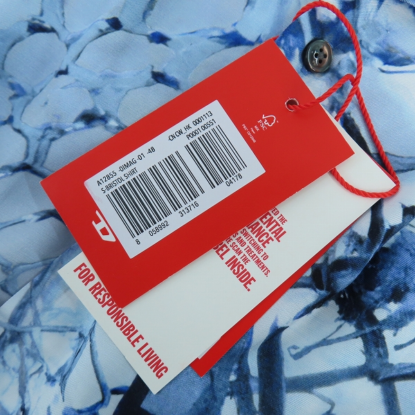 実際に弊社で買取させて頂いた【未使用】DIESEL/ディーゼル S-BRISTOL 半袖 ボタンシャツ 48の画像 7枚目