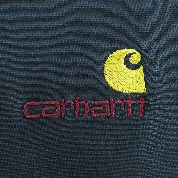 実際に弊社で買取させて頂いたCarhartt/カーハート ロゴクルーネックスウェット トレーナー ブラック Ｌの画像 2枚目