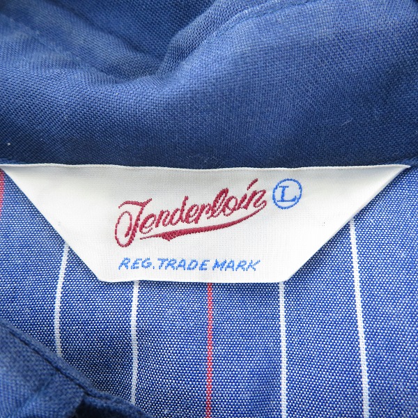 実際に弊社で買取させて頂いたTENDERLOIN/テンダーロイン T-WORK SHT U BD/ストライプ柄 長袖シャツ Lの画像 2枚目