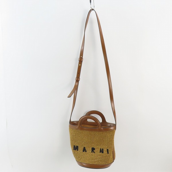 実際に弊社で買取させて頂いたMARNI/マルニ マーケット フラワーカフェ ピクニックバッグ/トートバッグ/ミニかごバッグの画像 2枚目