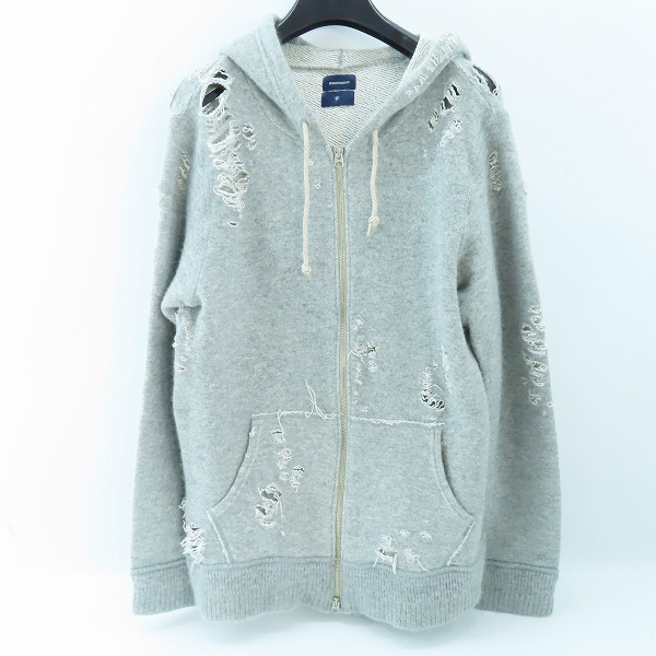 実際に弊社で買取させて頂いたMIHARA YASUHIRO/ミハラヤスヒロ ダメージパーカー 41611231/M