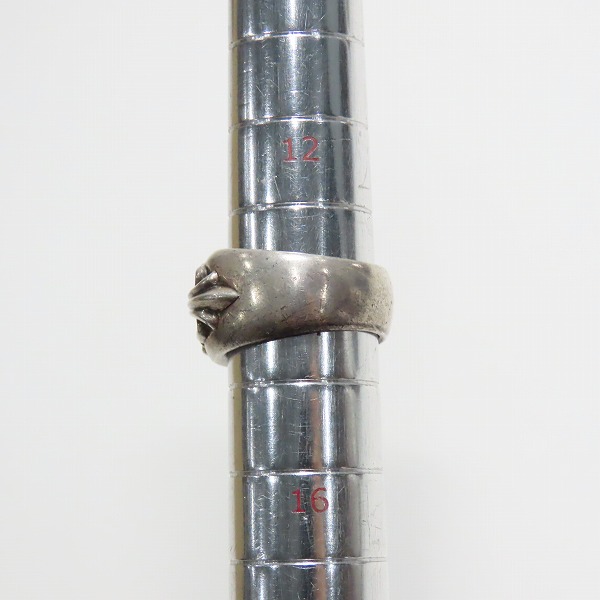 実際に弊社で買取させて頂いたCHROME HEARTS/クロムハーツ フローラルクロス リング ピンクサファイア/14号の画像 9枚目