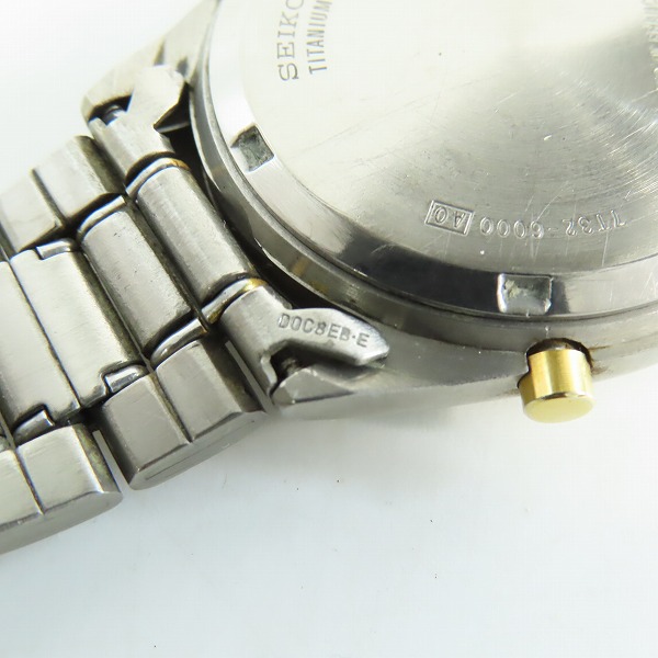 実際に弊社で買取させて頂いたSEIKO/セイコー スピリット クロノグラフ チタニウム 7T32-6000【動作未確認】の画像 5枚目