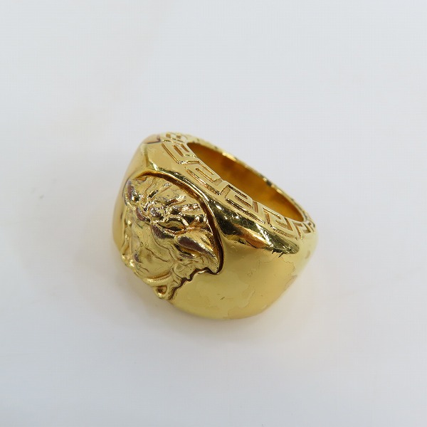 実際に弊社で買取させて頂いたVERSACE/ヴェルサーチ Medusa/メデューサ ゴールドリング 18.5-19号