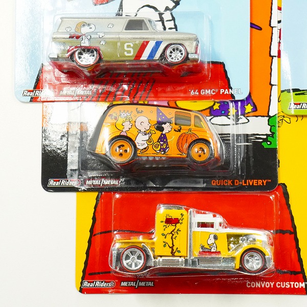実際に弊社で買取させて頂いた【未開封】Hot Wheels/ホットウィール PEANUTS スヌーピー '64 GMC PANEL/QUICK D-LIVERY/CONVOY CUSTOM 他 ミニカー 6点セットの画像 2枚目