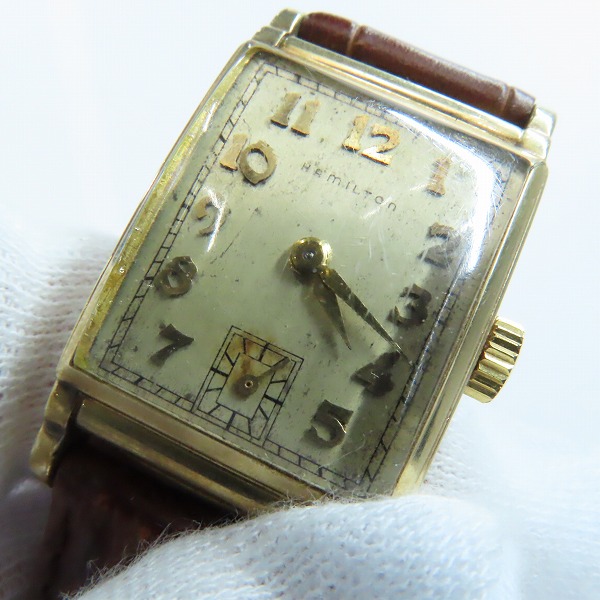実際に弊社で買取させて頂いた【ジャンク】HAMILTON/ハミルトン ヴィンテージ スモールセコンド 10K 手巻き 腕時計/ウォッチの画像 9枚目