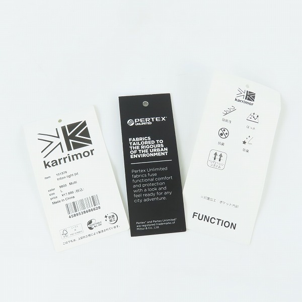 実際に弊社で買取させて頂いたKarrimor/カリマー ソフトシェル マウンテンパーカー トライトン ライト ジャケット 101379/Lの画像 9枚目