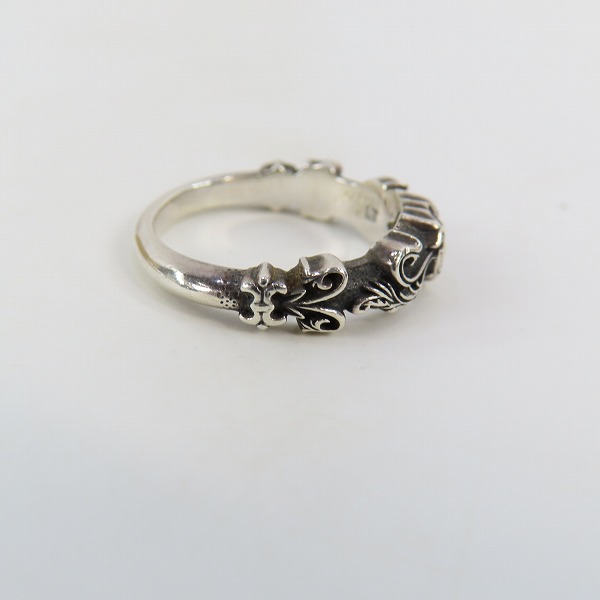 実際に弊社で買取させて頂いた【ギャラ付】 Leathers and Treasures/レザーズアンドトレジャーズ ナロースクロールハートリング オニキス/11号の画像 4枚目