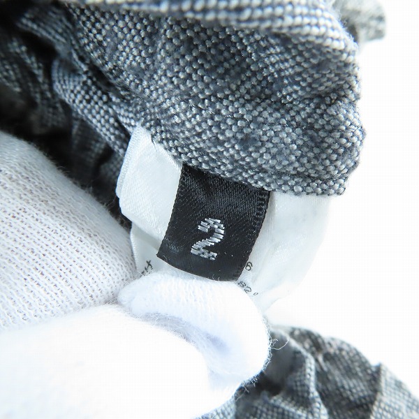 実際に弊社で買取させて頂いた【未使用】ATTACHMENT/アタッチメント クラッシュCo/Siキャンバスブロックチェックシャツ AS21-276/2の画像 4枚目