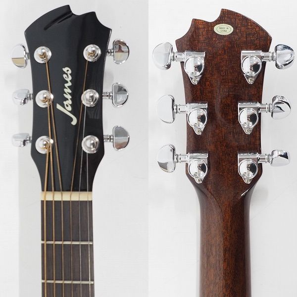 実際に弊社で買取させて頂いた★James/ジェームス JS600E ARD エレアコ/アコースティックギター/アコギ スモールボディ ギグケース付の画像 2枚目