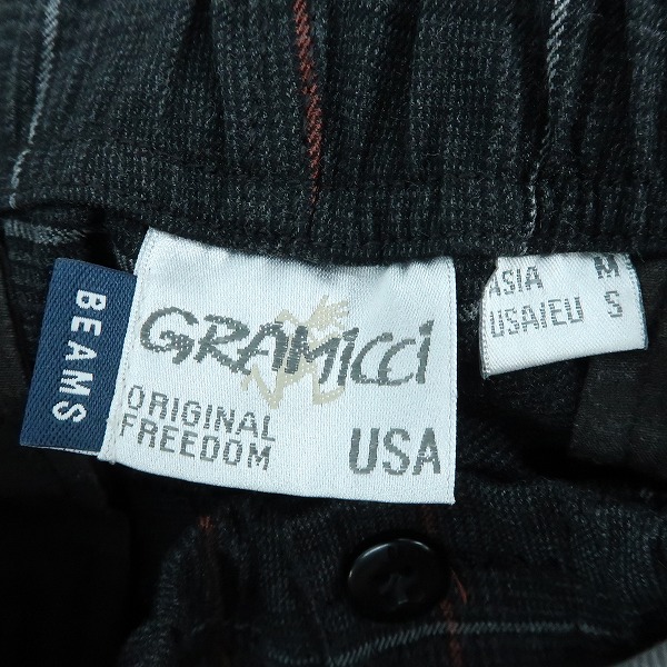 実際に弊社で買取させて頂いたGRAMICCI/グラミチ BEAMS別注 チェック柄 ユーティリティパンツ ダークグレー GMP-19F1183 /Mの画像 2枚目
