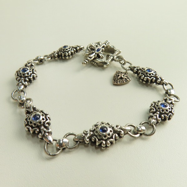 実際に弊社で買取させて頂いたLord Camelot/ロードキャメロット カラーストーン チェーンブレスレット 6リンク