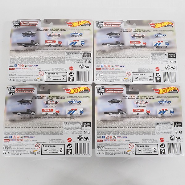 実際に弊社で買取させて頂いた【未開封】Hot Wheels/ホットウィール CAR CULTURE TEAM TRANSPORT 1971 ダットサン 510 FLEET FLYER #9 4点セットの画像 1枚目