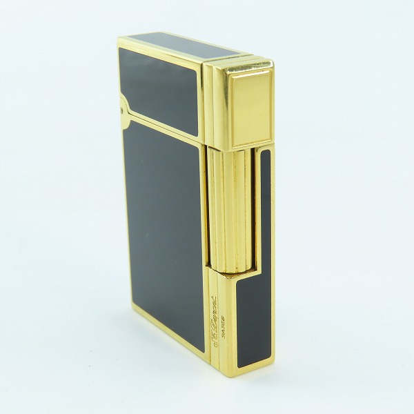 実際に弊社で買取させて頂いたS.T.Dupont/エステーデュポン GATSBY/ギャッツビー ガスライター ブラック×ゴールドの画像 2枚目