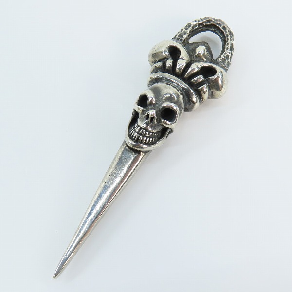 実際に弊社で買取させて頂いたGABORATORY/ガボラトリー/ガボール スカル クラウン ダガー チゼルドループ ペンダントトップ