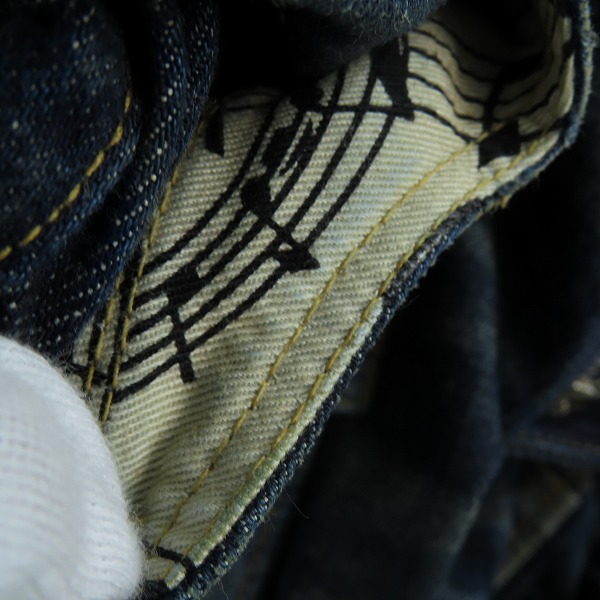 実際に弊社で買取させて頂いたNUMBER (N)INE/ナンバーナイン ハート涙/音符 インディゴデニムパンツ NNP-S907A/4の画像 7枚目