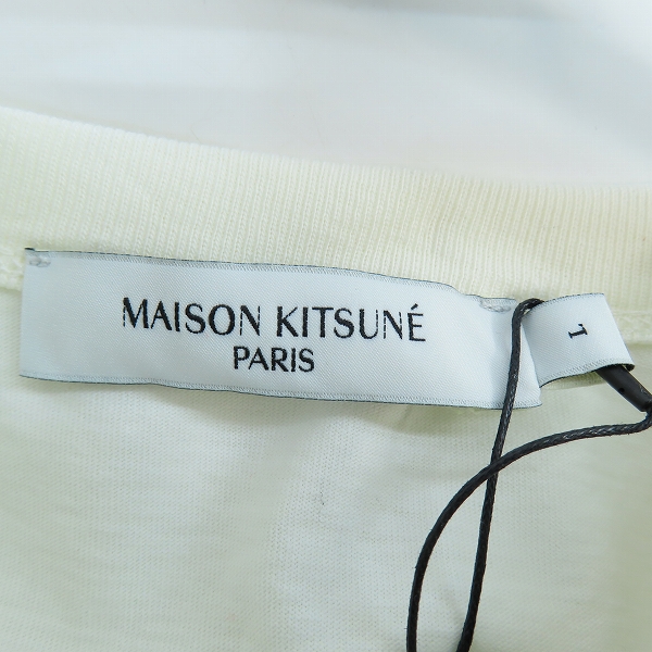 実際に弊社で買取させて頂いた【未使用】MAISON KITSUNE/メゾンキツネ  PARISIEN CLASSIC TEE/パリジャン 半袖Tシャツ AM00101KJ0008/Lの画像 2枚目