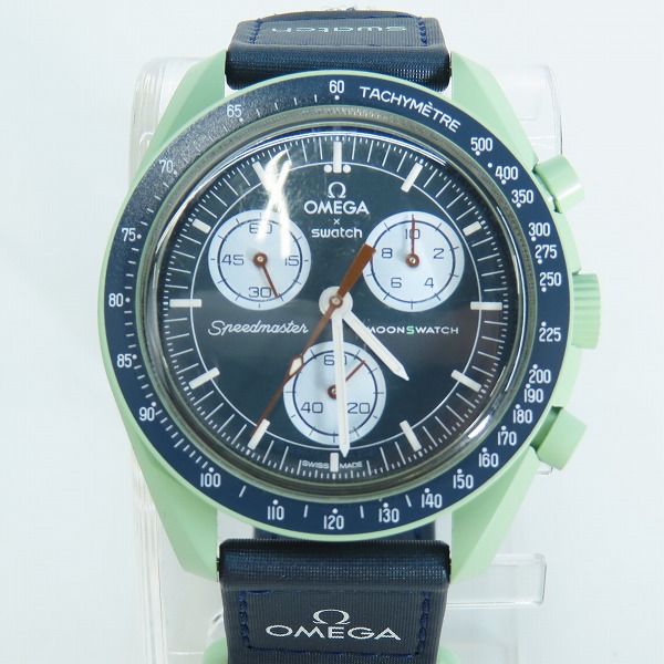 実際に弊社で買取させて頂いたOMEGA×Swatch/オメガ×スウォッチ Bioceramic MoonSwatch Collection Mission on Earth 腕時計 SO33G100 