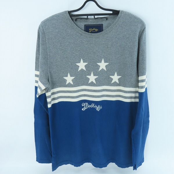 実際に弊社で買取させて頂いたMarbles/マーブルス 星柄 ニットカットソー ブルー M