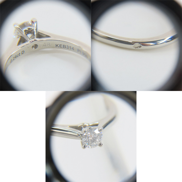 実際に弊社で買取させて頂いたCartier/カルティエ Pt950 プラチナ ソリテールリング ダイヤモンド 0.24ct KEB314/48/8号の画像 7枚目