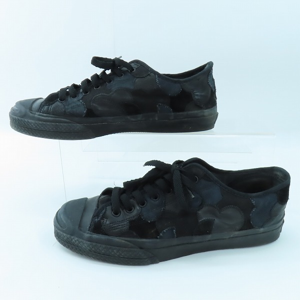 実際に弊社で買取させて頂いたNUMBER(N)INE/ナンバーナイン 2003/カート期 ハート涙パッチワーク ローカットスニーカー/8の画像 3枚目