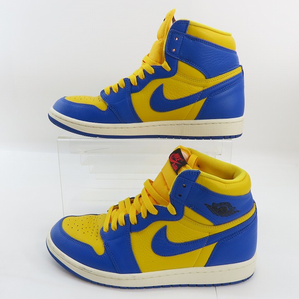 実際に弊社で買取させて頂いたNIKE/ナイキ WMNS AIR JORDAN 1 RETRO HIGH OG REVERSE LANEY/エアジョーダン1 リバースレイニー FD2596-700/27の画像 3枚目
