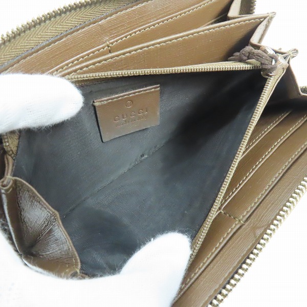 実際に弊社で買取させて頂いたGUCCI/グッチ GG柄 ラウンドファスナー ロングウォレット/長財布 309758の画像 4枚目