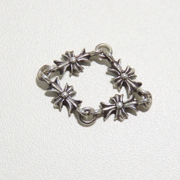 実際に弊社で買取させて頂いたCHROME HEARTS/クロムハーツ タイニーEリング CHプラス ストーン リング/11-11.5号の画像 5枚目