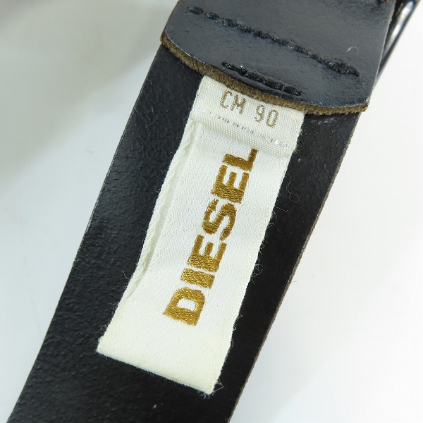 実際に弊社で買取させて頂いたDIESEL/ディーゼル レザーベルト 90/36の画像 3枚目