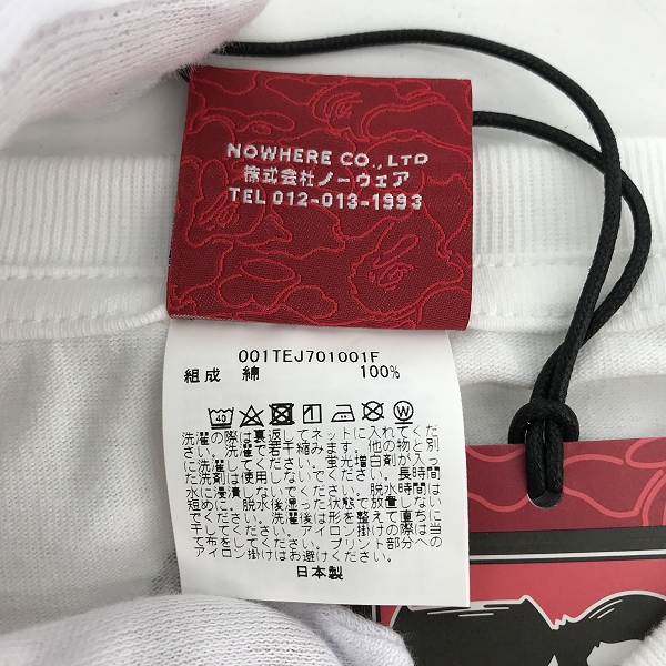 実際に弊社で買取させて頂いた【未使用】A BATHING APE/アベイジングエイプ 30TH ANNIVERSARY TEE #1/30周年記念限定 エイプヘッド Tシャツ/Mの画像 3枚目