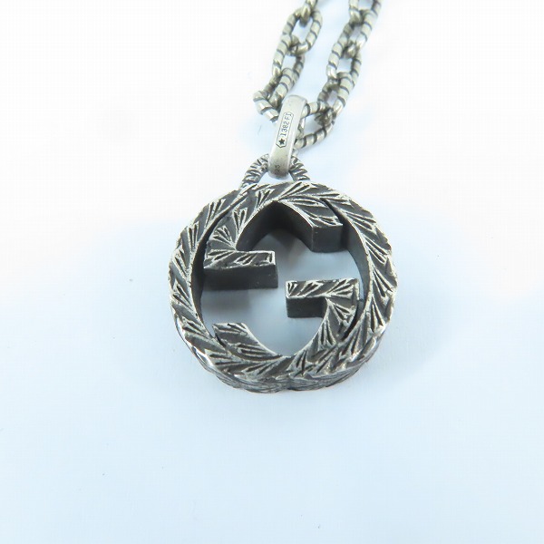 実際に弊社で買取させて頂いたGUCCI/グッチ インターロッキングGGロゴ 印唐草模様 アラベスク ネックレス/ペンダントの画像 1枚目