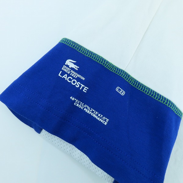 実際に弊社で買取させて頂いたLACOSTE/ラコステ マルチプリント ウルトラドライ 鹿の子 半袖Tシャツ TH0821/Lの画像 3枚目