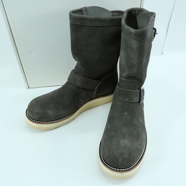 実際に弊社で買取させて頂いたKAZUYUKI KUMAGAI ATTACHMENT/カズユキクマガイ アタッチメント レザー スエード ブーツ ダークグレー AA22-419/41