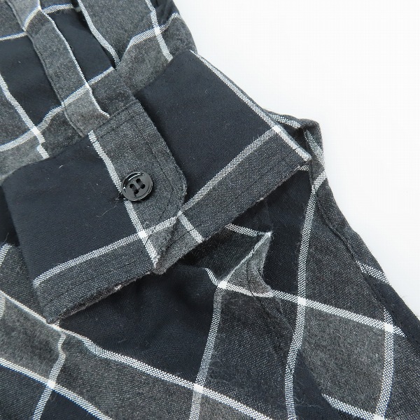 実際に弊社で買取させて頂いた【JPタグ】SAINT LAURENT PARIS/サンローランパリ ダメージ加工グラデーションチェック長袖シャツ 411620 Y527L/37 14-1/2の画像 9枚目