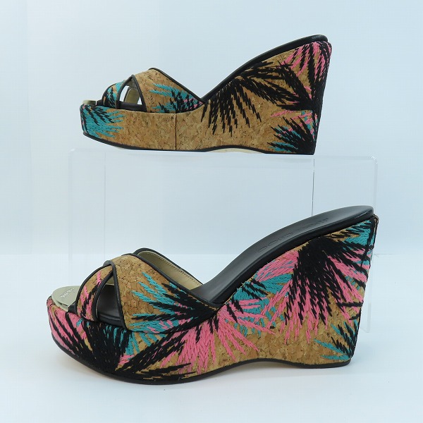 実際に弊社で買取させて頂いたJIMMY CHOO/ジミーチュウ コルク ステッチ ヒールサンダル PERFUME/37の画像 3枚目