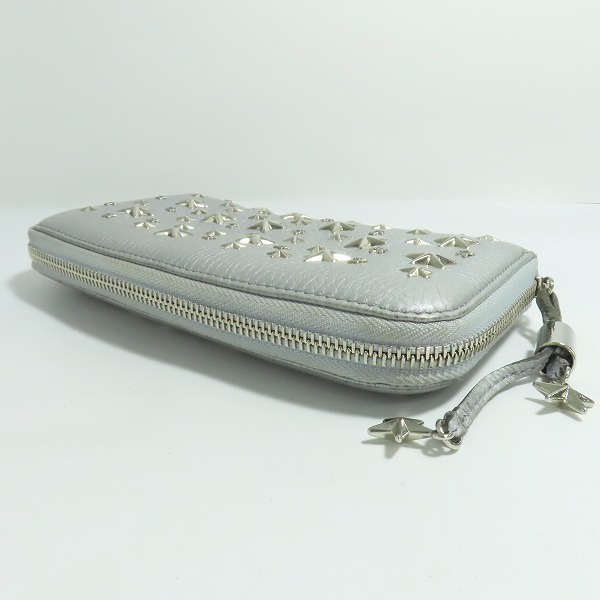 実際に弊社で買取させて頂いた JIMMY CHOO/ジミーチュウ フィリパ レザー スタースタッズ ラウンドファスナー 長財布 ウォレットの画像 2枚目